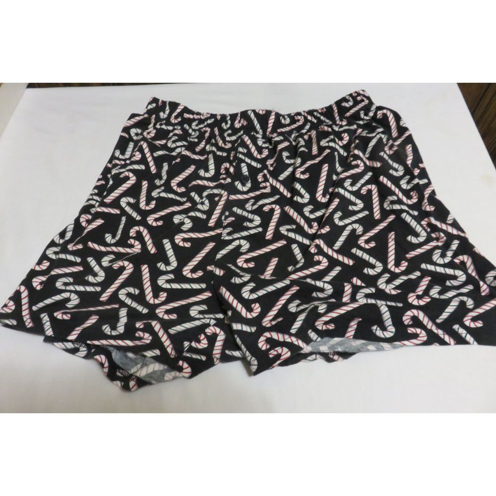 BRIEFLY STATED COTTON BOXERS WITH CANDY CANES PATTERN SZ L